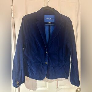Vintage Eddie Bauer Blue Women’s Corduroy Blazer xl